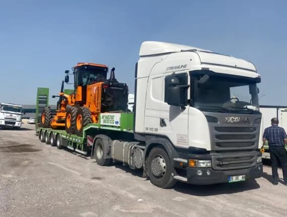 Doosan greyder tasima — MY Nakliyat ağır nakliyat