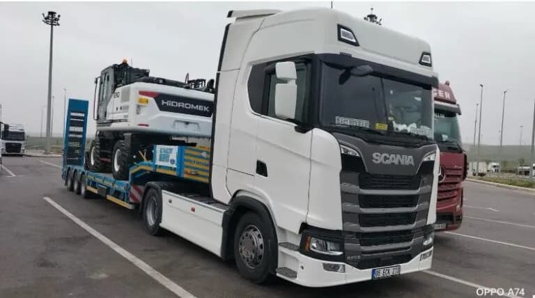 Hidromek is makinesi tasima — MY Nakliyat ağır nakliyat