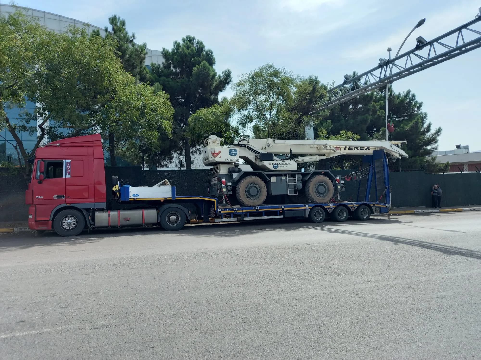 Terex mobil vinc tasima — MY Nakliyat ağır nakliyat