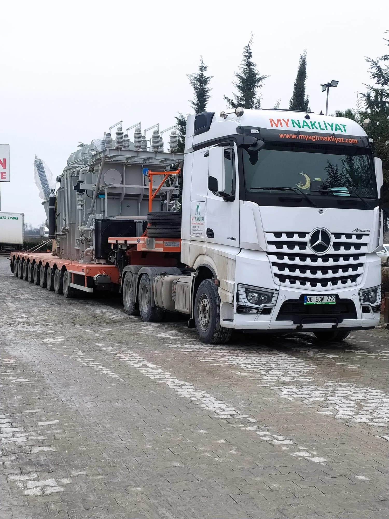 Yuksek gerilim guc trafosu tasima — MY Nakliyat ağır nakliyat